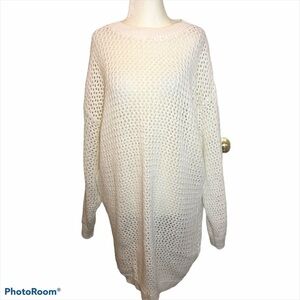 Vintage 90s RENEE HAUER Cotton Knit Long Sleeve Oversized Sweater